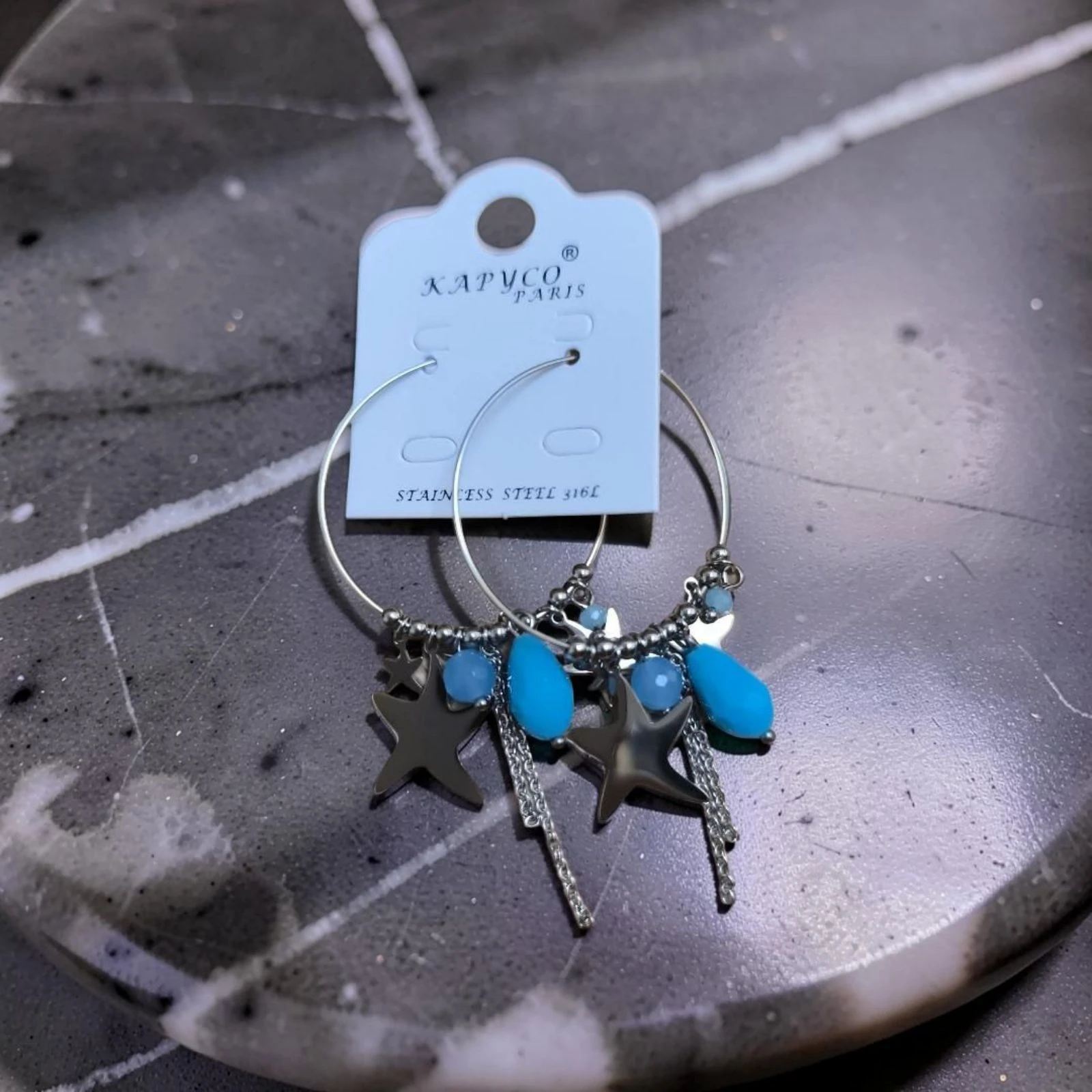 Bonitas pendientes Kapyco de acero acrílico – photo 2